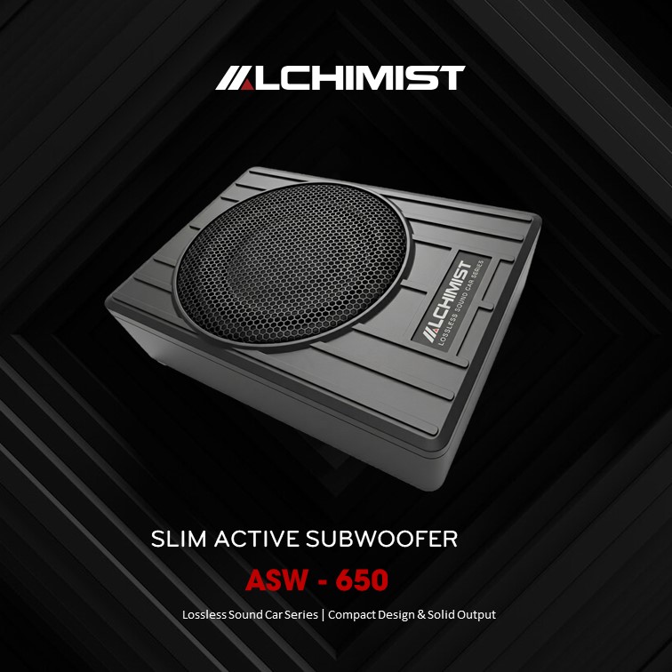 Subwoofer ALCHIMIST ASW-650 ASW - 650 Alchimist Slim Active Sub woofer high-performance bass with 6.5 inches woofer enclosure self powered
